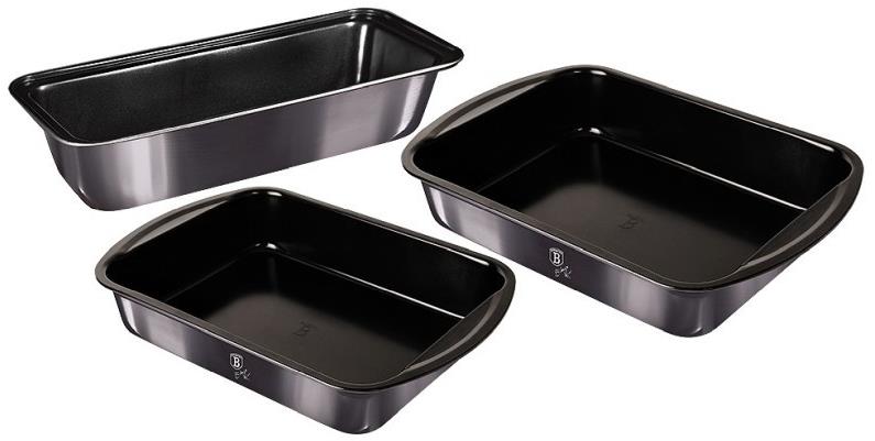 BERLINGERHAUS Plechy a forma na pečení s titanovým povrchem sada 3 ks Carbon Pro Line