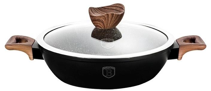 BERLINGERHAUS Pekáč kulatý s mramorovým povrchem a poklicí 28 cm Ebony Line Rosewood