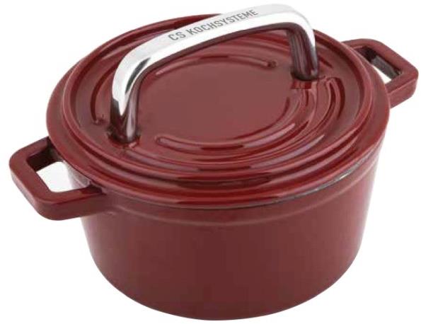CS KOCHSYSTEME Alpen s poklicí litinový 14 cm červený
