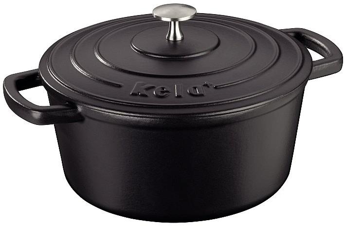 KELA Calido litinový s poklicí 24 cm černý