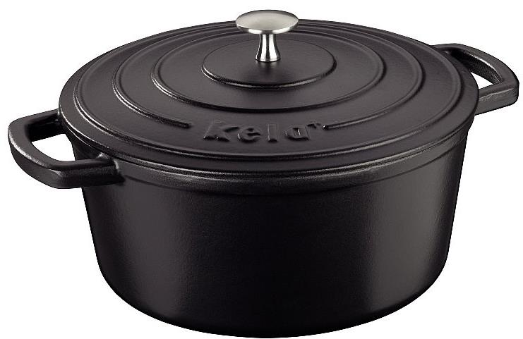 KELA Calido litinový s poklicí 26 cm černý