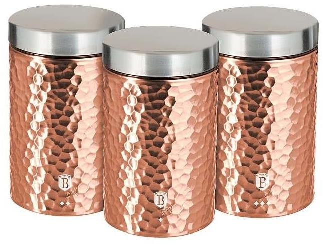 BERLINGERHAUS Dóza na potraviny sada 3 ks Primal Rosegold Metallic Line