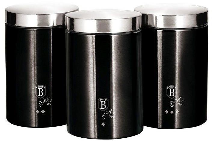 BERLINGERHAUS Dóza na potraviny sada 3 ks Royal Black Collection