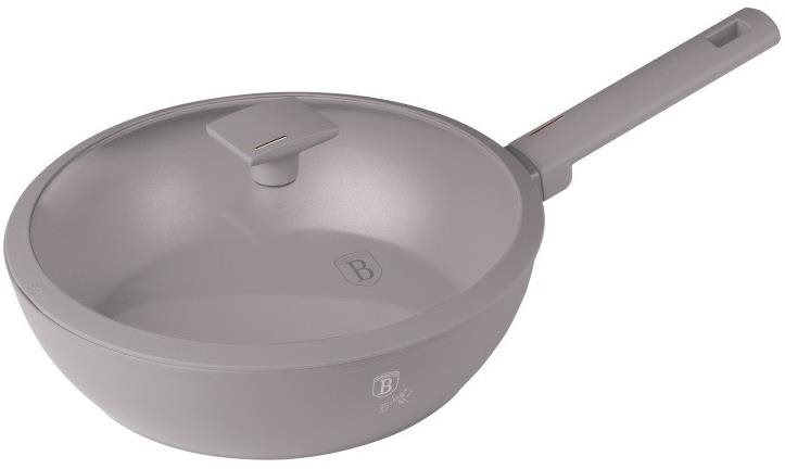 BERLINGERHAUS Wok pánev s titanovým povrchem a poklicí 30 cm Taupe Collection