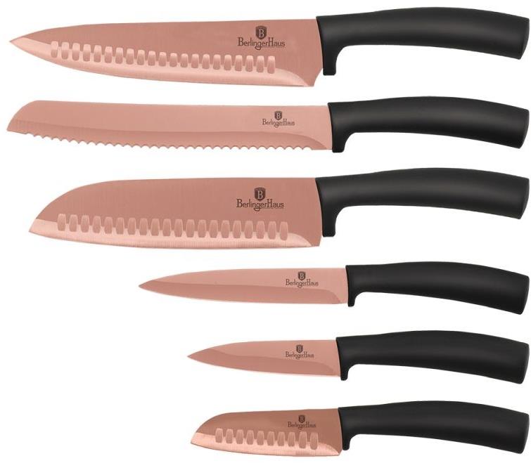 BERLINGERHAUS Sada nožů s nepřilnavým Diamand povrchem 6 ks Rosegold Metallic Line