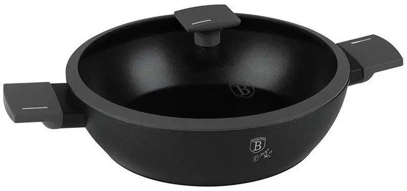 BerlingerHaus Antracit Collection Pánev hluboká s titanovým povrchem a poklicí 28 cm