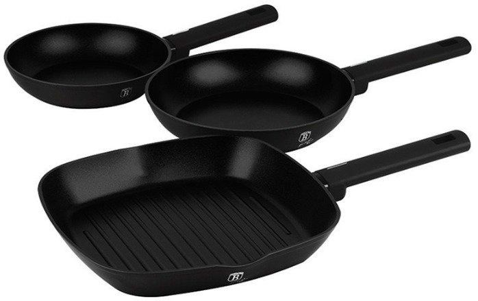 BerlingerHaus Matte Black Collection Sada pánví s titanovým povrchem 3 ks