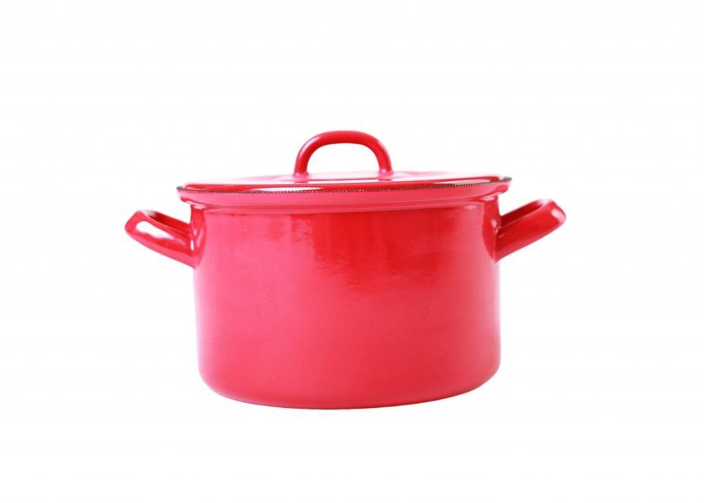 Beryl, Hrnec s poklicí 16 cm, 2 l, červený