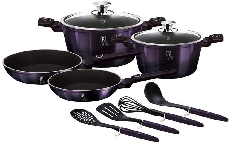 BERLINGERHAUS Sada nádobí s titanovým povrchem 10 ks Purple Eclipse Collection