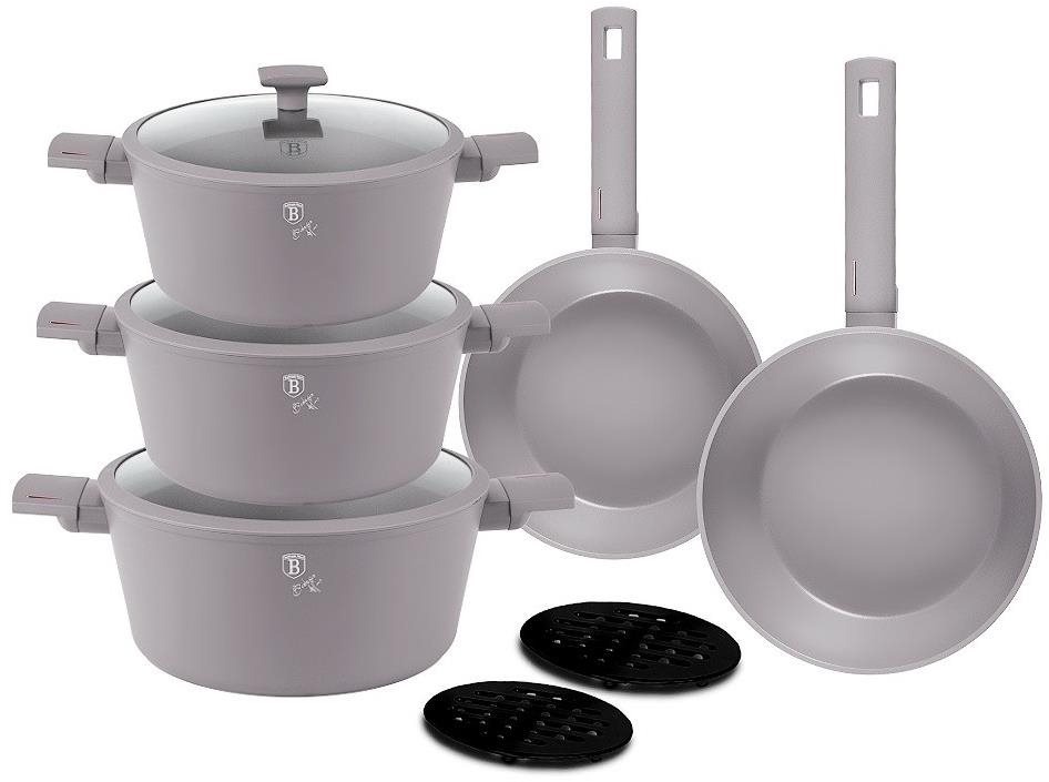 BERLINGERHAUS Sada nádobí s titanovým povrchem 10 ks Taupe Collection