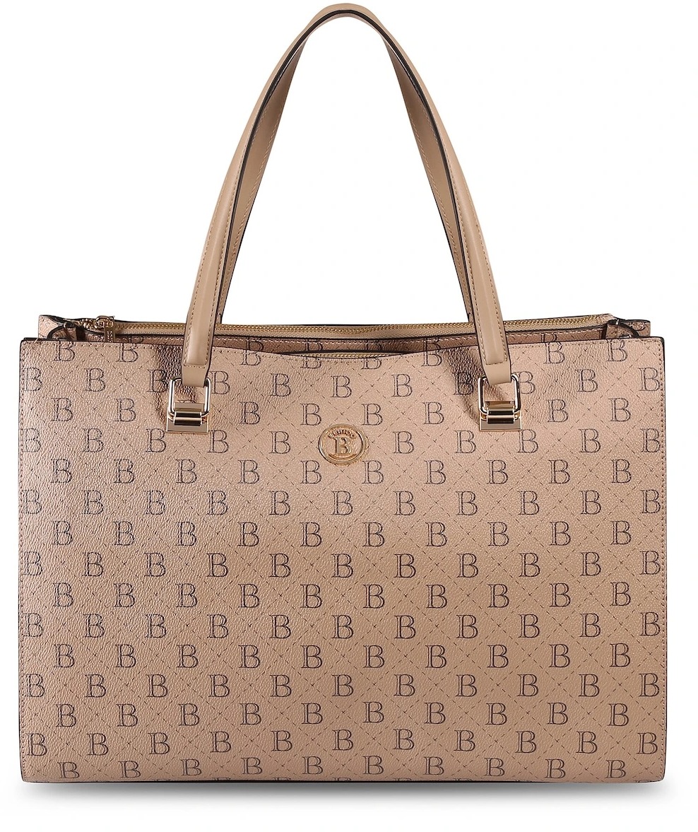BERTOO Cestovní kabelka Valentina beige logo