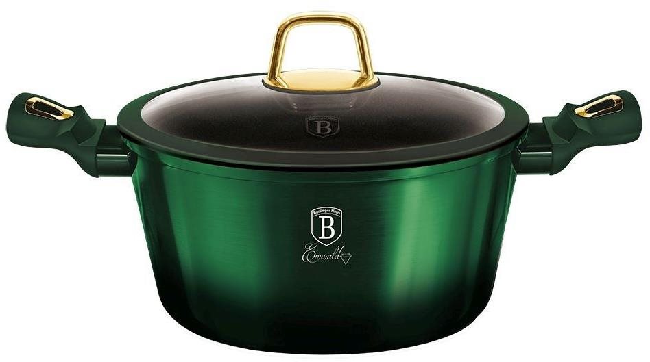 BERLINGERHAUS Kastrol s poklicí a titanovým povrchem 28 cm Emerald Collection