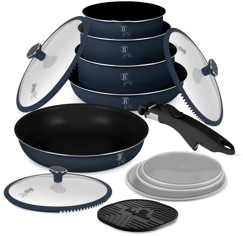 BERLINGERHAUS Sada nádobí s titanovým povrchem 13 ks Deep Sea Collection