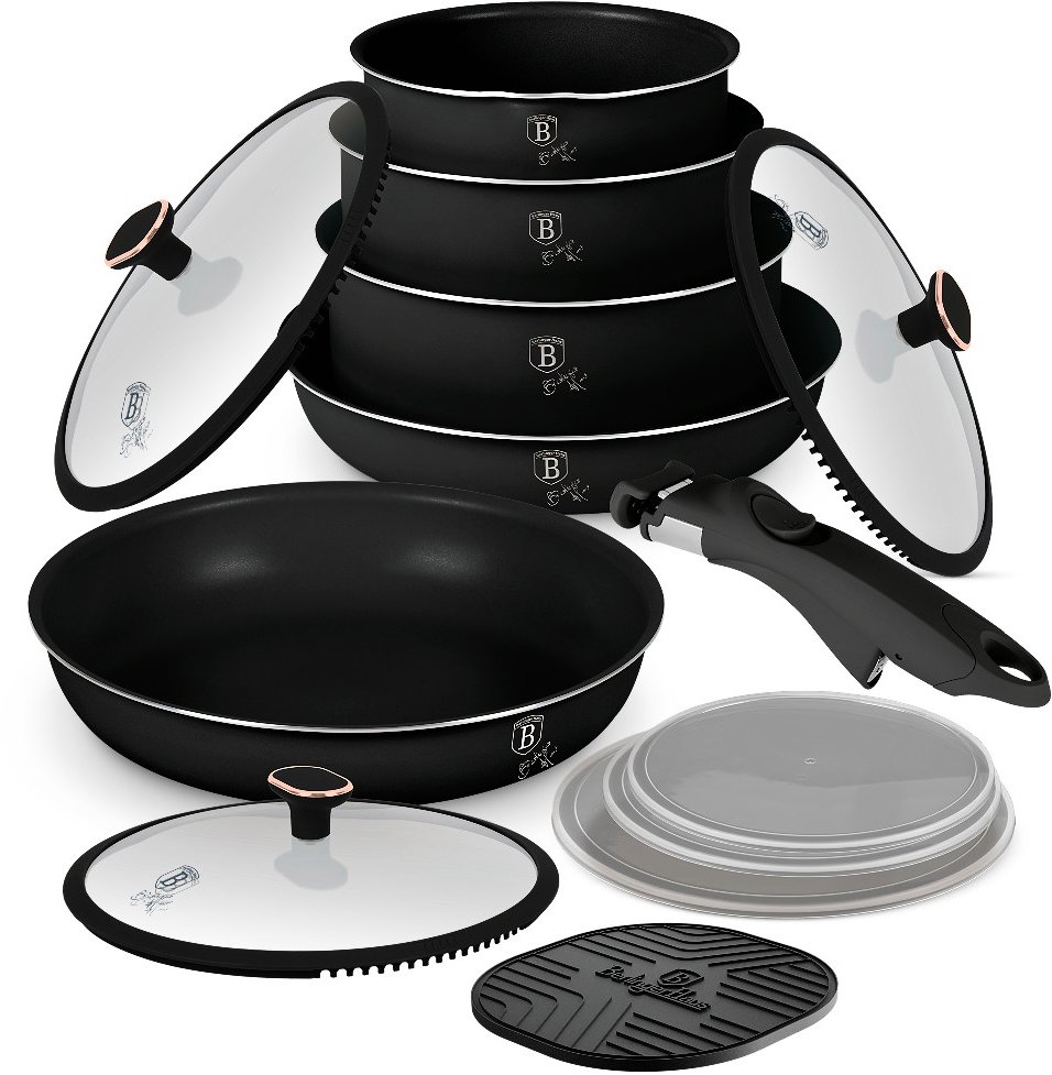 BERLINGERHAUS Sada nádobí s titanovým povrchem 13 ks Black Rose Collection