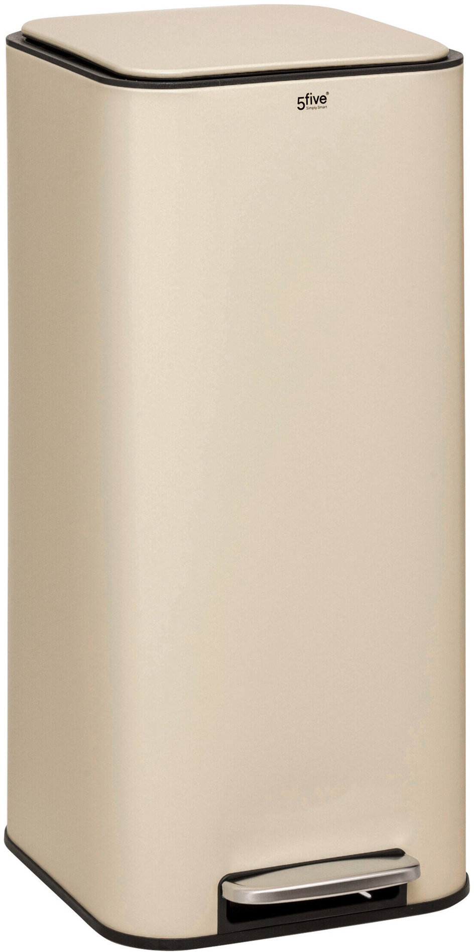5five Simply Smart Delta s pedálem, kovový, 30 l, béžový