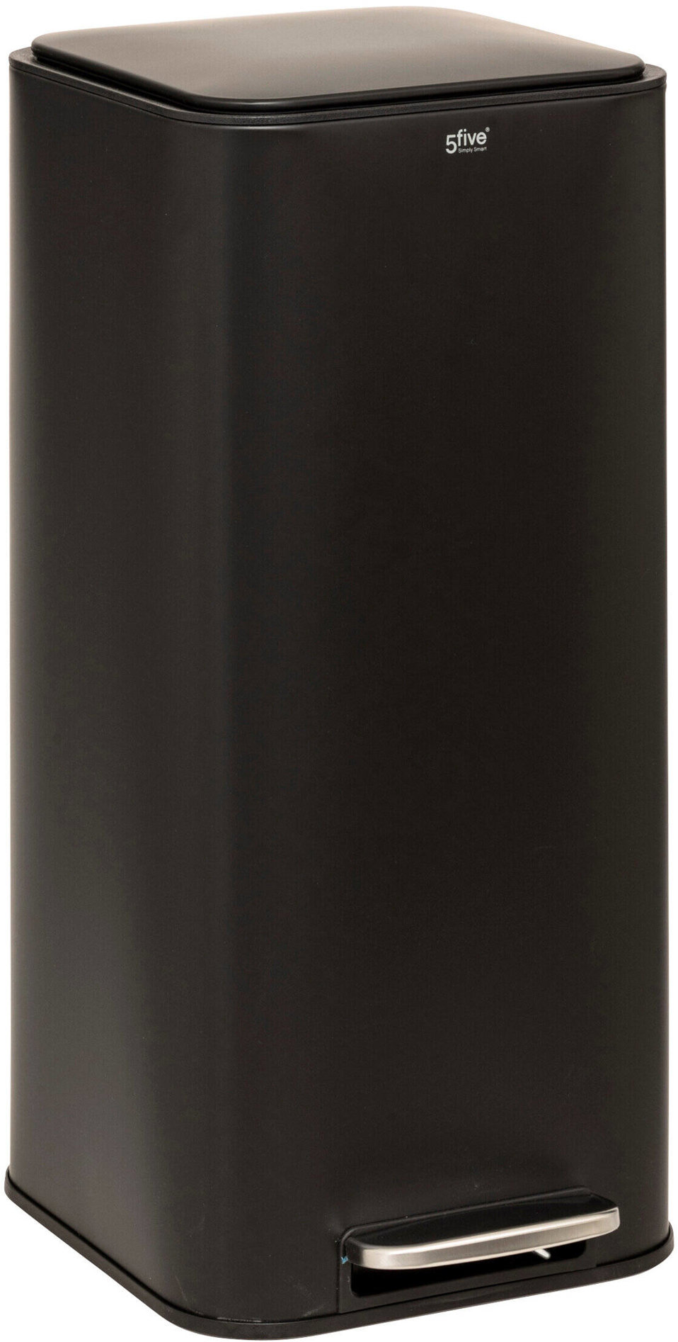 5five Simply Smart Delta s pedálem, kovový, 30 l, černý