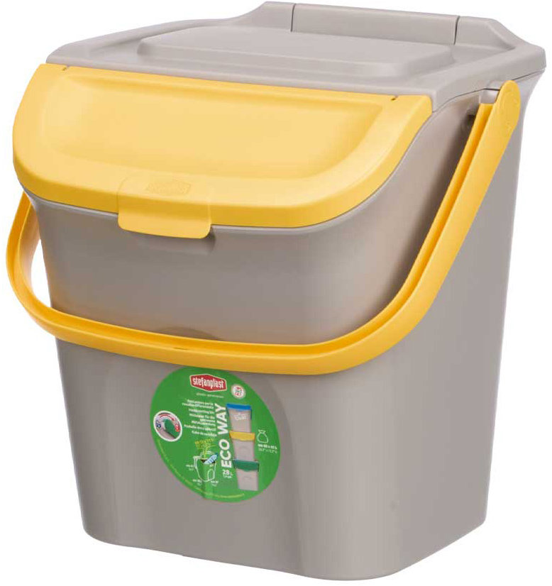 StefanPlast na tříděný odpad, 28 l, žlutý