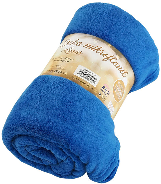 B.E.S. - Petrovice Deka mikroflanel EXCLUSIVE 150 × 200 - Blue