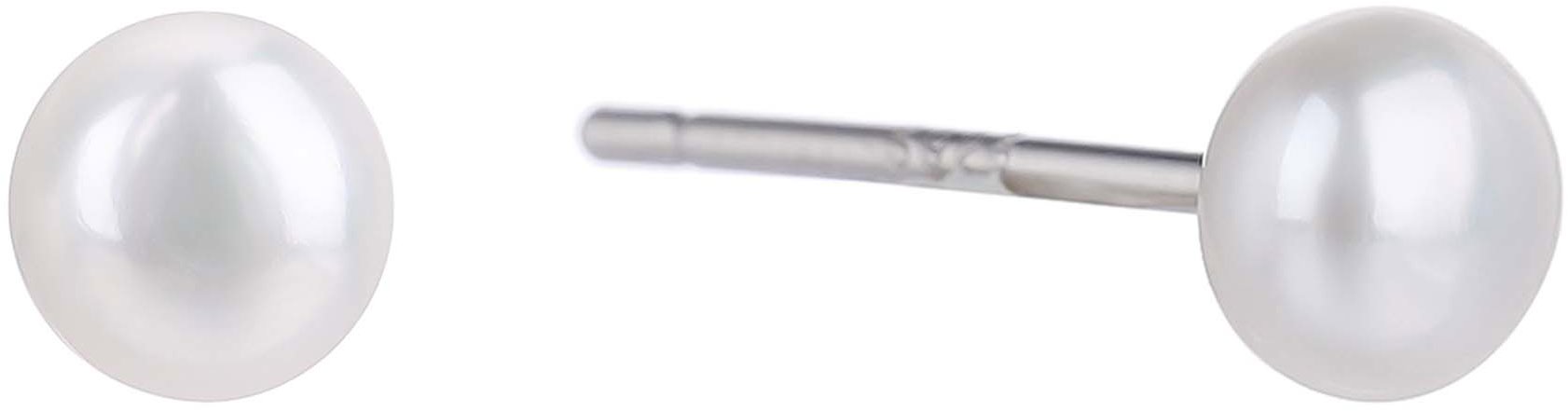 BEALIO 05659 Stříbrné náušnice ŘÍČNÍ PERLA 4 mm (Ag 925/1000, 0,52 g)