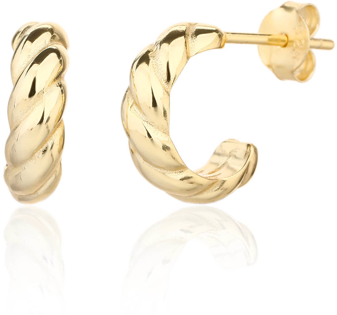 BEALIO 13743 Stříbrné náušnice CROISSANT zlacené (Ag 925/1000, 3,27 g)