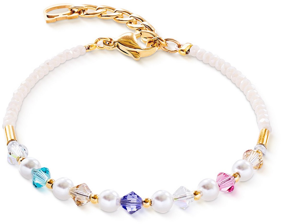 Coeur de Lion Dámský náramek Princess Pearls gold rainbow 6022/30-1500