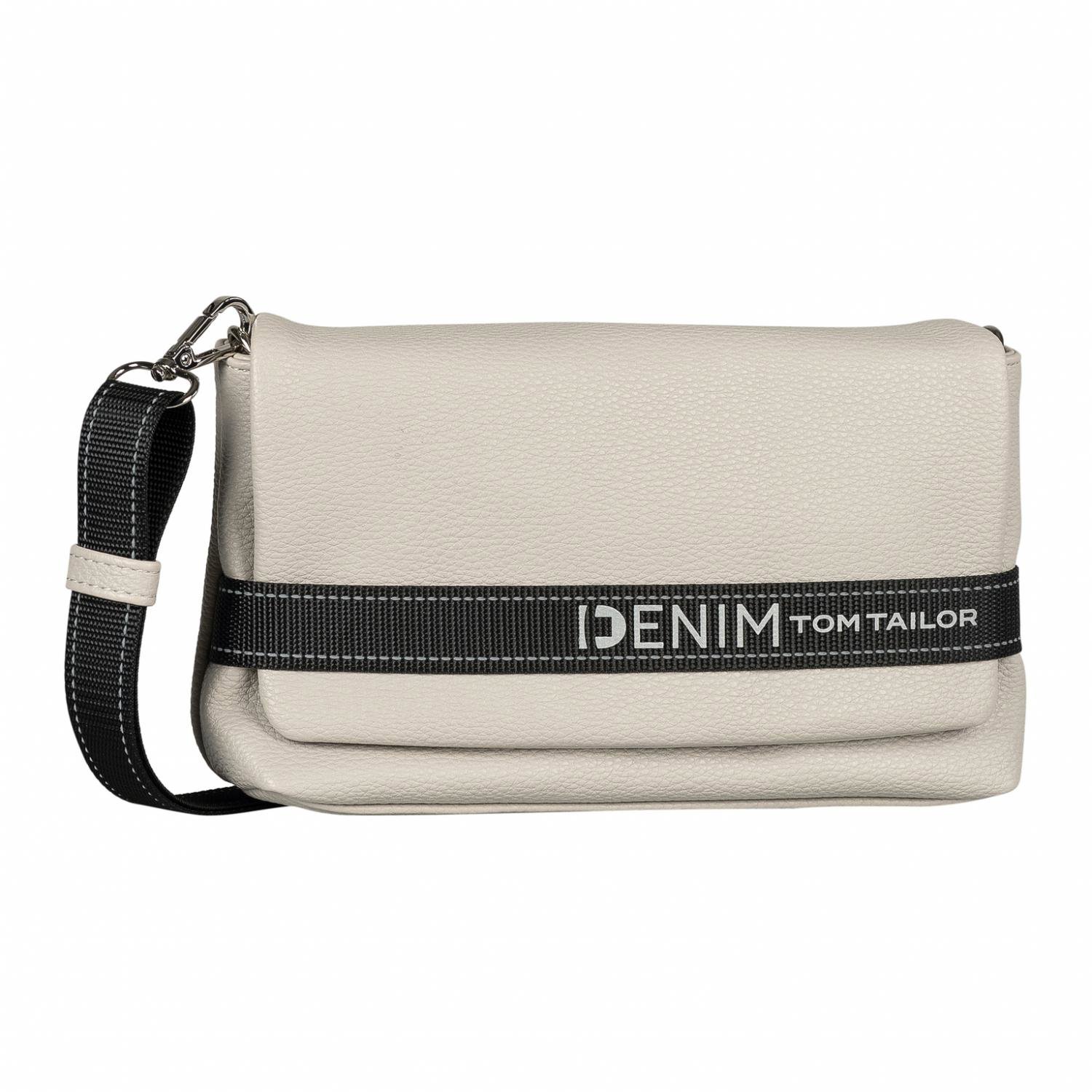 Tom Tailor Denim Marlow flap bag M no zip, light grey