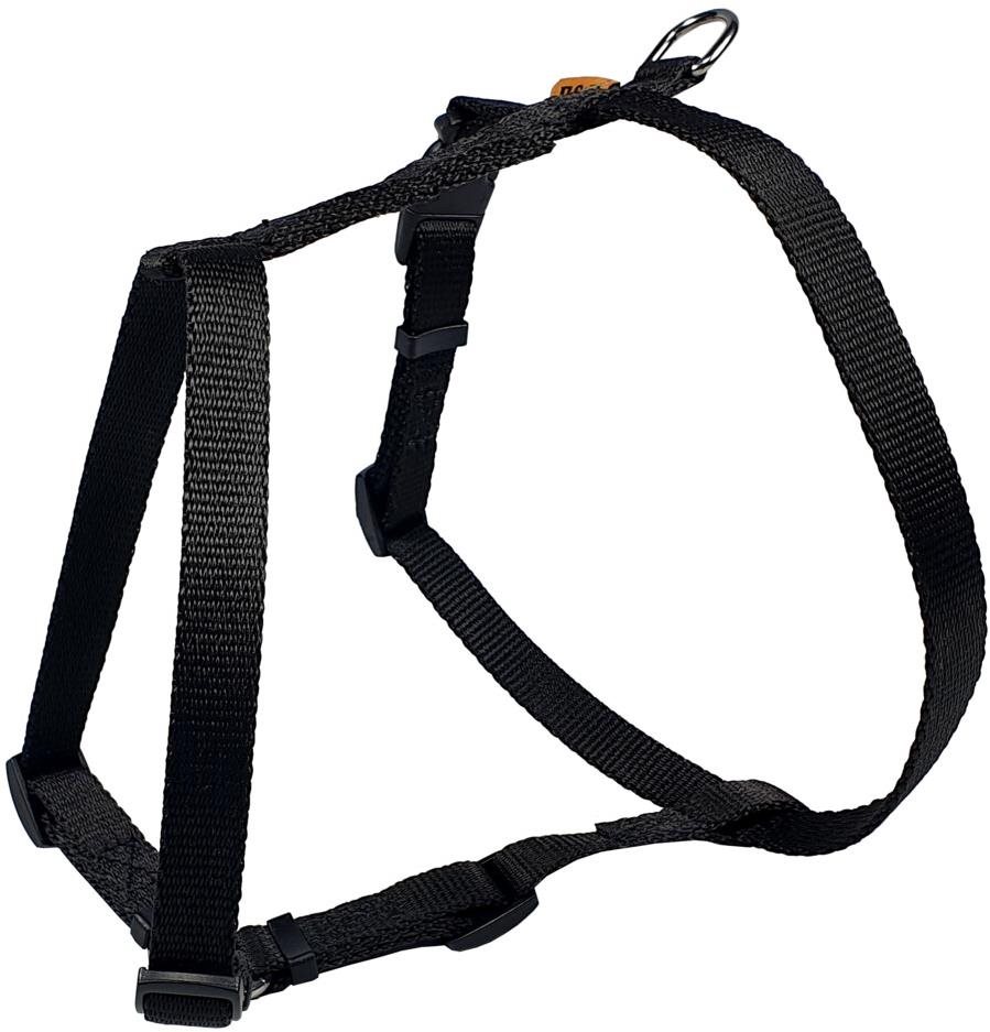 Bafpet Kšíry jednobarevné, ve tvaru H - Černá, vel. 20mm × OK:35-56cm, OH:46-72cm, 18422J