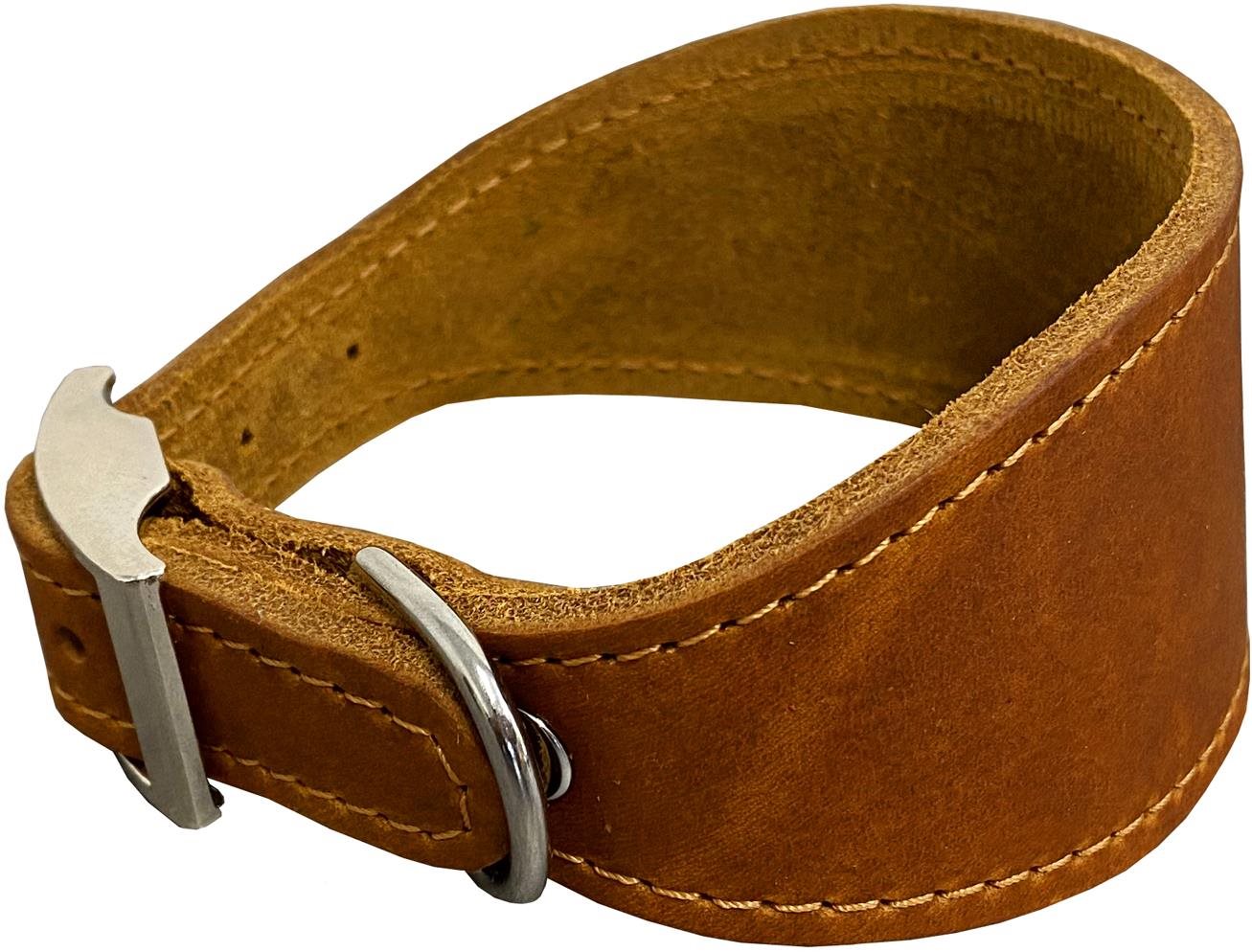 Bafpet Kožený obojek VIPET - Přírodní, 50mm × 37cm /29-35/ 00122V