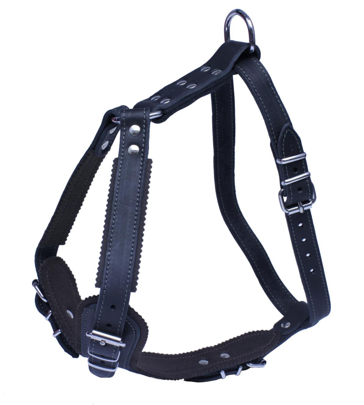 Bafpet Kožený postroj JAGO - Černá, vel. 25mm × OK 48-69cm, OH 68-81cm, 07508A