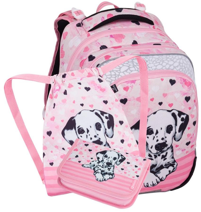 Aktovka BAGMASTER BETA 24 A v designu dalmatina pro prvňáčky.