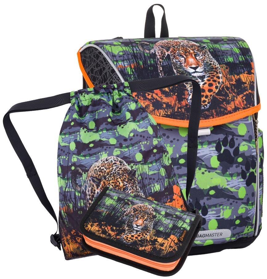 BAGMASTER PRIM 24 B školní set pro prvňáčky v designu levharta