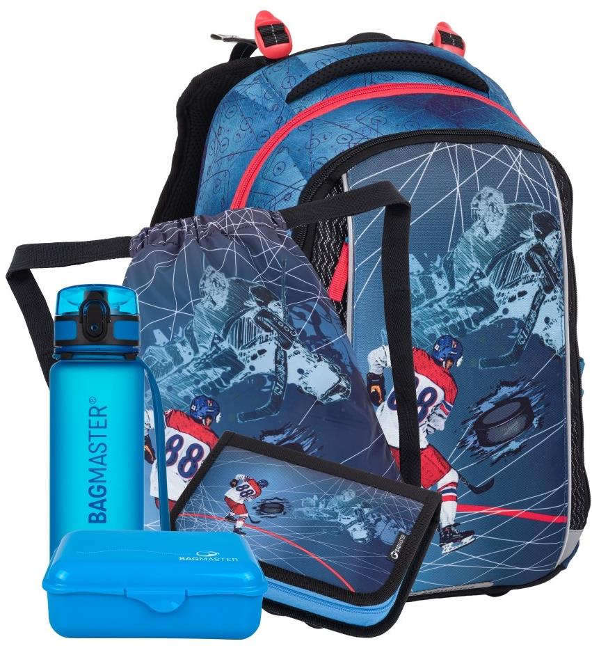 BAGMASTER VEGA 24 A školní set pro prvňáčky s hokejovým motivem