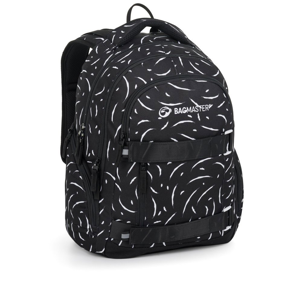 BAGMASTER školní batoh Nomad 25 A, černo-bílý