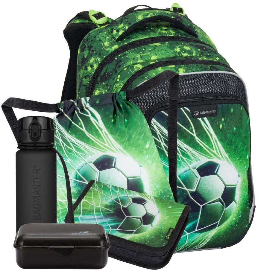BAGMASTER Lumi 25 B fotbal: batoh, penál, vak, láhev, svačinový box