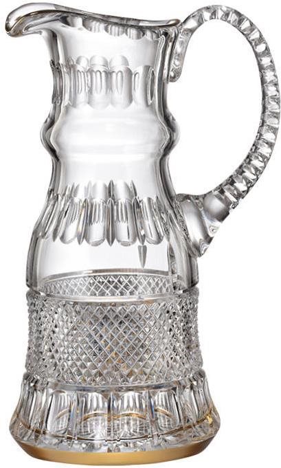 Bohemia Crystal Ručně broušený džbán Felicie Line Gold 1200ml