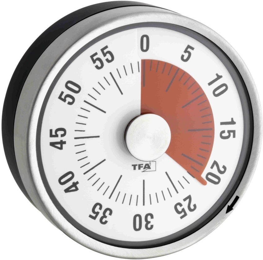 TFA Mechanická minutka 38.1028.10 – PUCK – antracit