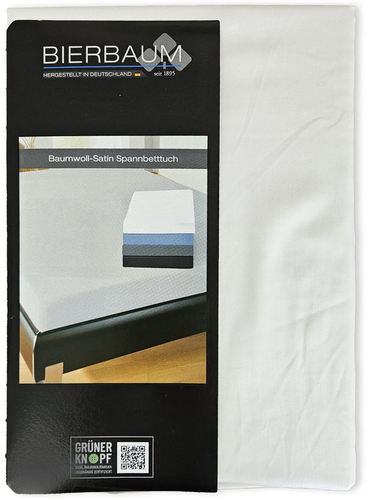 Bierbaum Saténové prostěradlo 90 × 200 cm bílé
