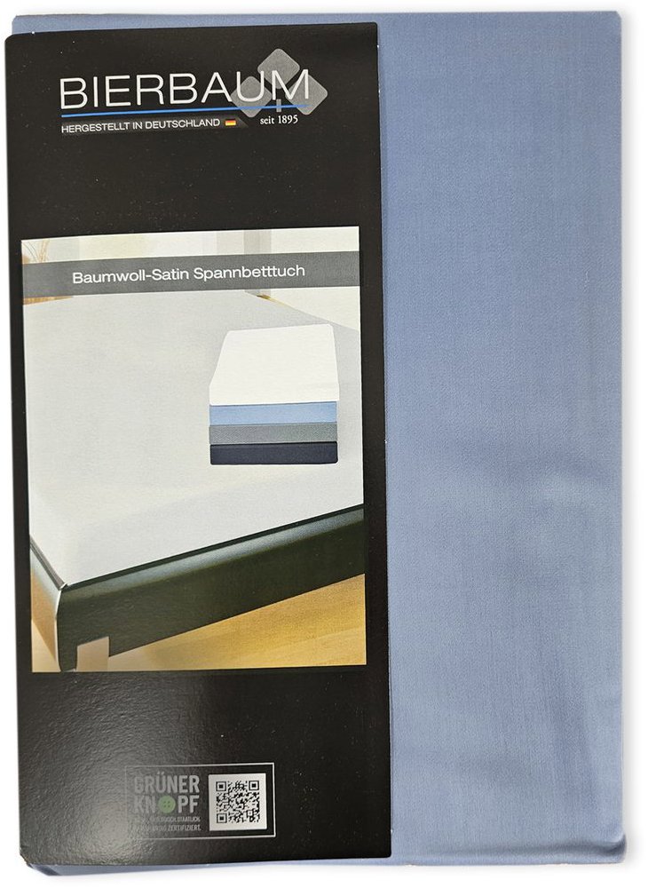 Bierbaum Saténové prostěradlo 140 × 200 cm světle modré