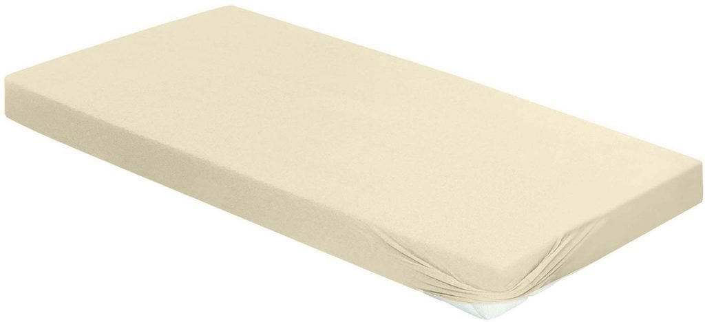 Bierbaum Jersey prostěradlo 90 × 200 cm béžové