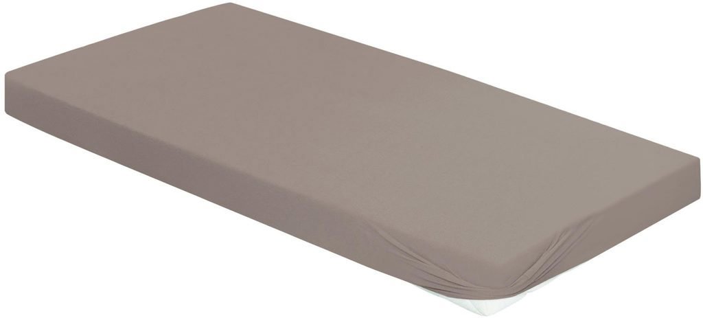 Bierbaum Jersey prostěradlo 90 × 200 cm šedohnědé