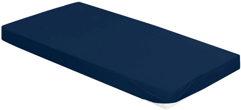 Bierbaum Jersey prostěradlo 90 × 200 cm tmavě modré
