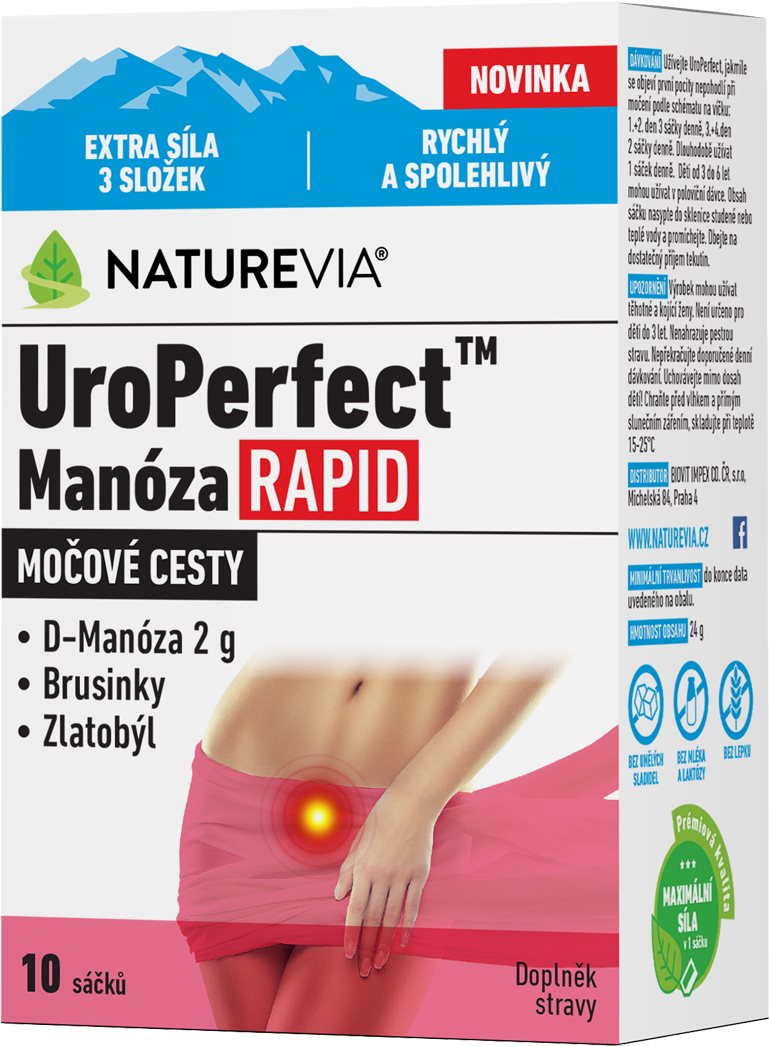 NatureVia UroPerfect Manóza Rapid 10 sáčků