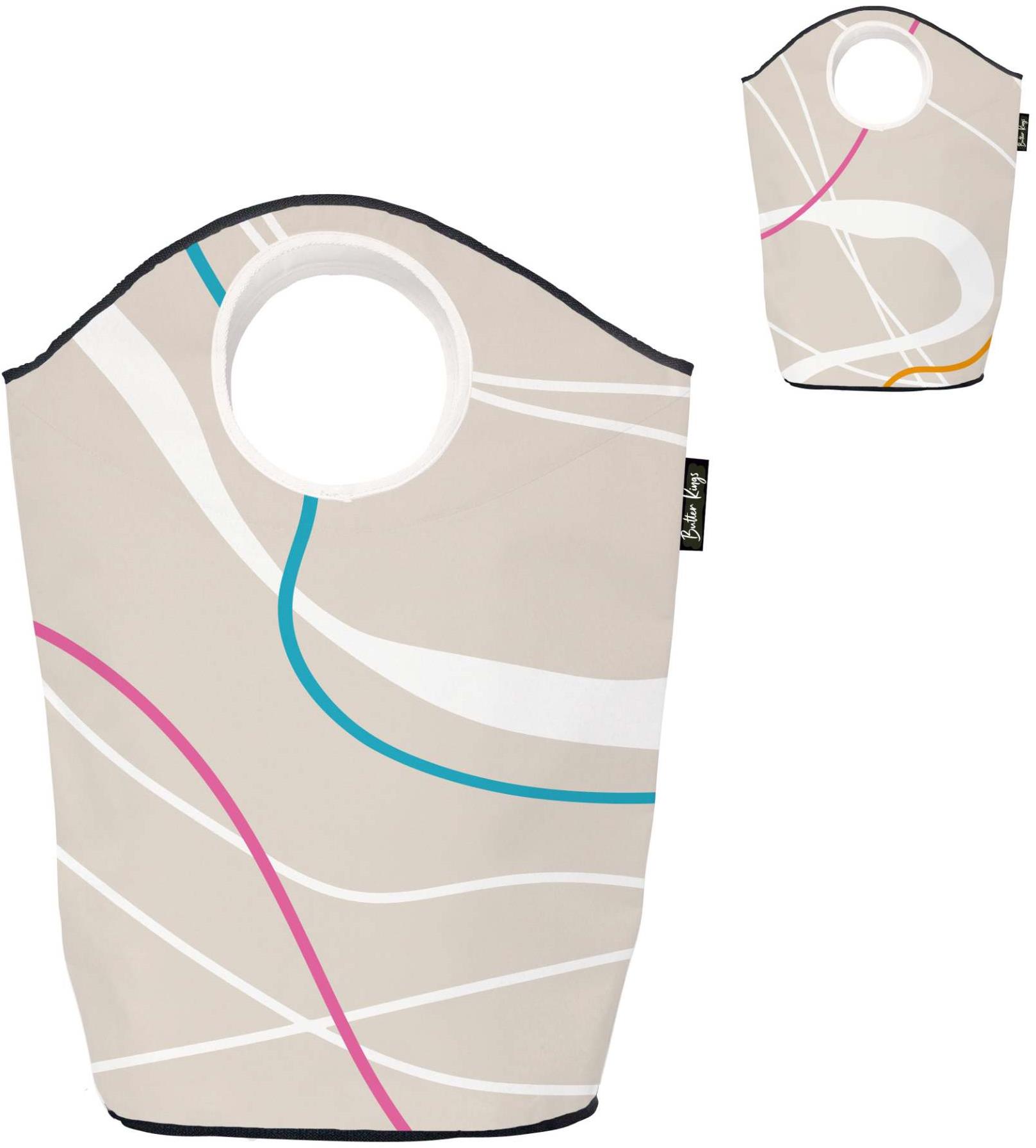 Butter Kings Koš na prádlo beige abstraction 60 l