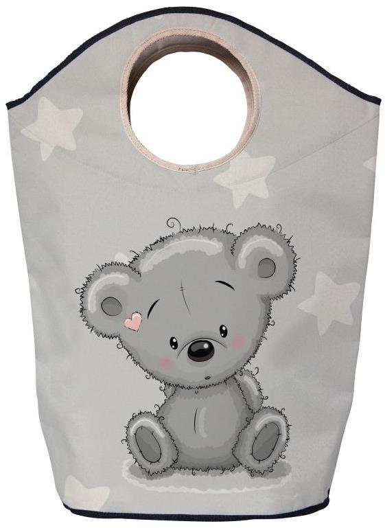 Butter Kings Koš na prádlo a hračky grey teddy 80 l