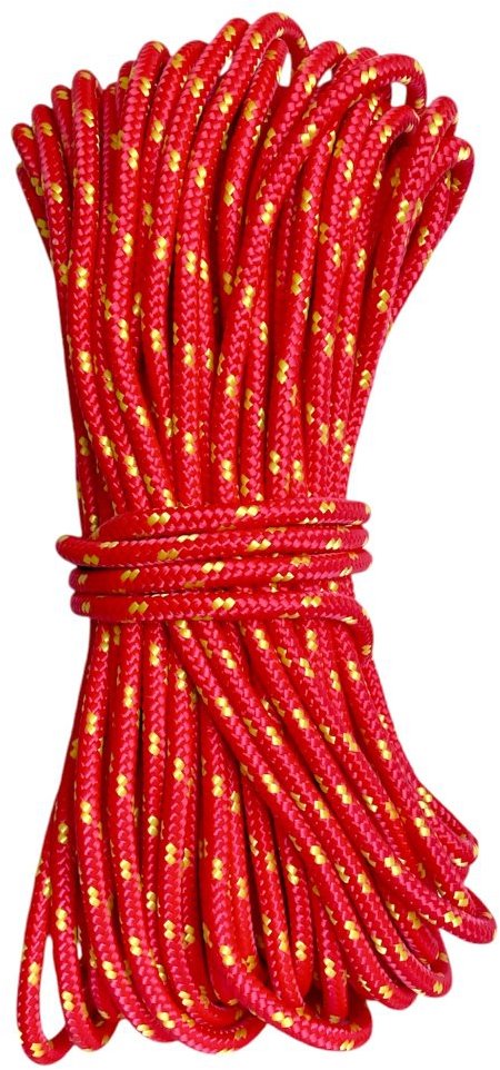 BKshop PPF 8 Polypropylenové lano pletené s jádrem, průměr 8 mm, 30 m červené