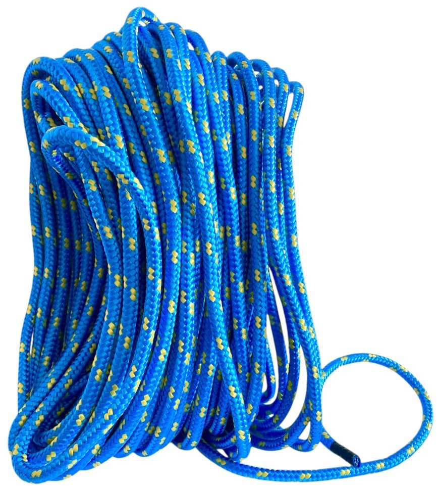 BKshop PPF 10 Polypropylenové lano pletené s jádrem, průměr 10 mm, 5 m modré