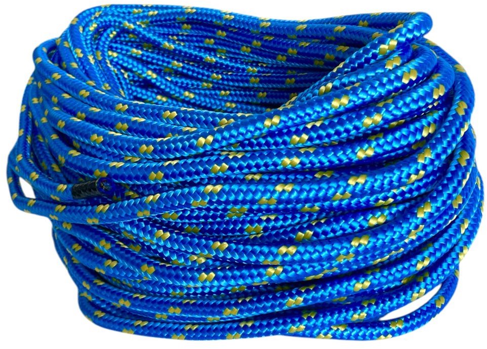 BKshop PPF 10 Polypropylenové lano pletené s jádrem, průměr 10 mm, 50 m modré