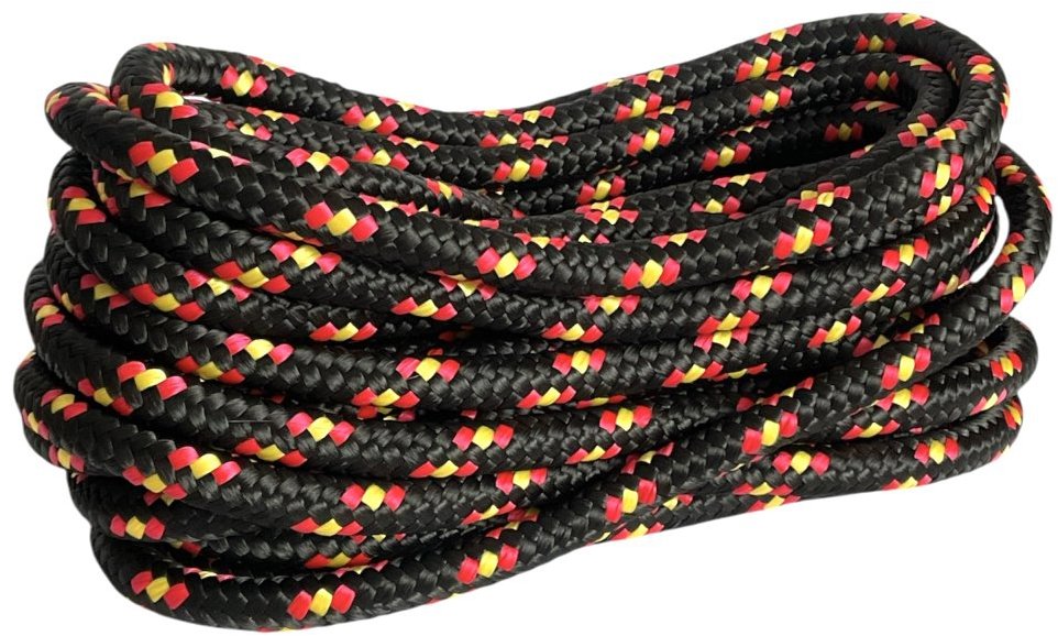BKshop PPF 16 Polypropylenové lano pletené s jádrem, průměr 16 mm, 20 m černé