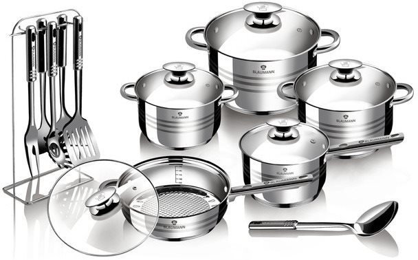 Blaumann Sada nádobí Jumbo 17ks Gourmet line BL-3133