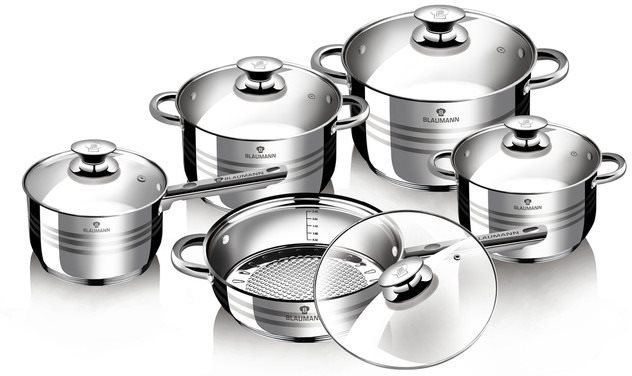 Blaumann Sada hrnců nerez 10ks Jumbo Gourmet Line BL-1637